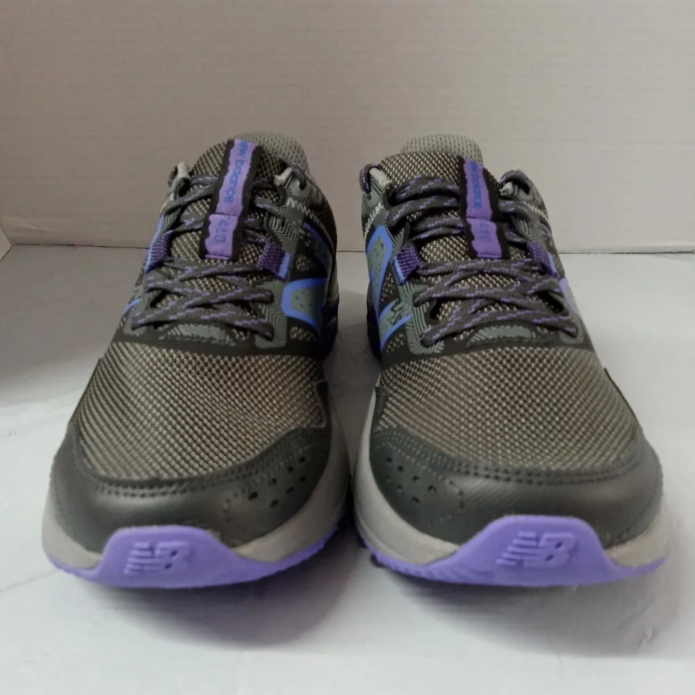 New Balance 410v8 Shoes Women's Size 7 Grey Blue Trail Running Sneakers WT410LQ8